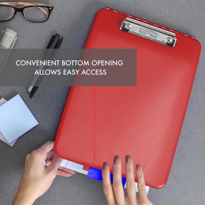Dexas Slimcase Storage Clipboard, Red - Image 5